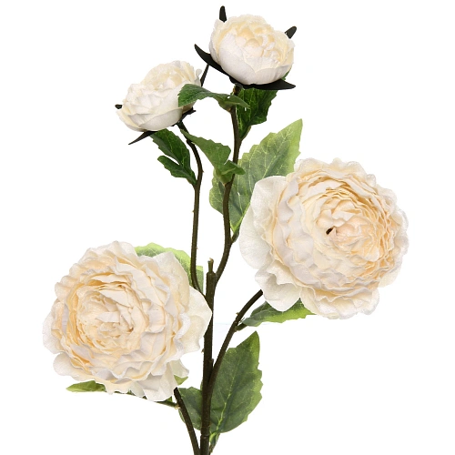 Искусственные цветы FLOWERS MAGIC 63см Пионы 4 цветка шампань_7