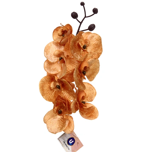 Искусственные цветы FLOWERS MAGIC 70см Орхидея золотая_7