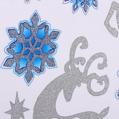 Наклейка на стекло Волшебная зима 4119 см, микс_4