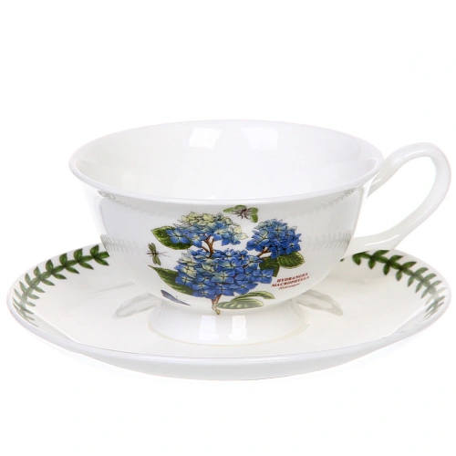 Чайная пара "Цветочная грация" (кружка 220мл, блюдце) гортензии