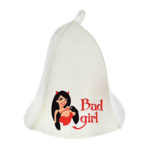Шапка для бани и сауны «Bad girl» "Hot Pot",  войлок /20