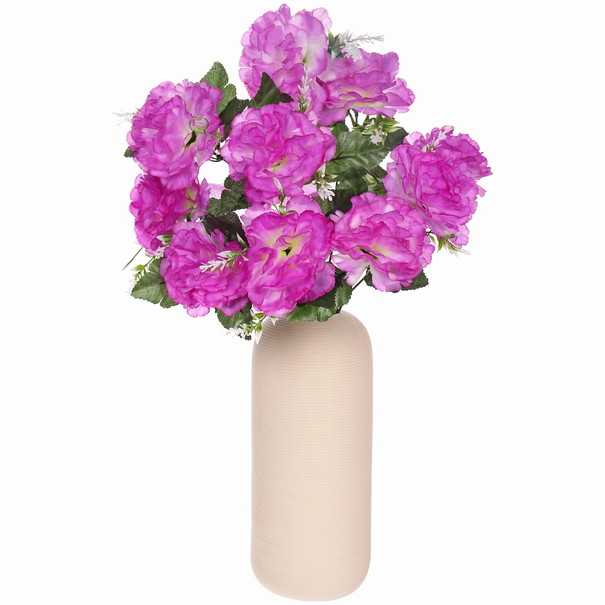 Искусственные цветы "Цветочная мелодия" Гвоздики 50см 10 цветков сиреневые