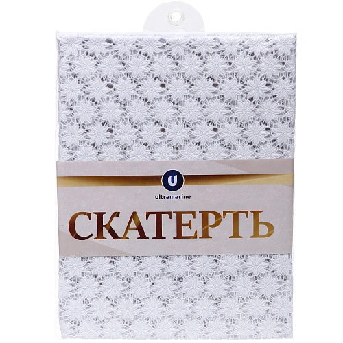 Скатерть 137180 см Гармония, цветы, пвх, цвет белый_7