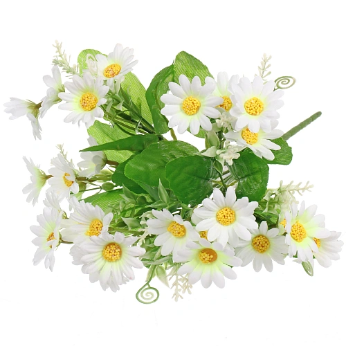 Искусственные цветы "Ромашки" 29см 28 цветков белые