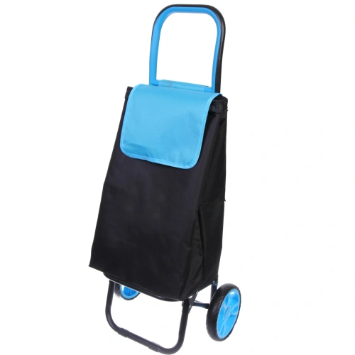 Тележка хозяйственная с сумкой (93*25*38см, колеса 16см,грузоподъемность до 30 кг.) синяя DC307