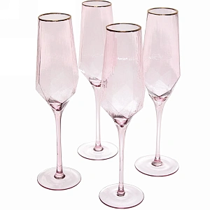 Бокал для шампанского 180мл "ICE CRYSTAL" в наборе 4шт, сиреневый