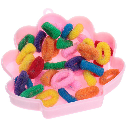 Резинка для волос 35шт Loyal friend - Ракушка, 99,5см (пакет с подвесом)_8