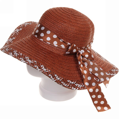 Шляпа женская с широкими полями TiraMiSu- Афина, микс  цветов, р58, ширина полей 10 см_3