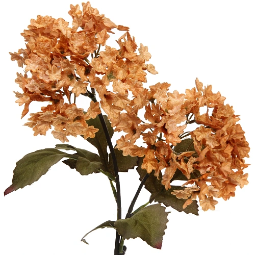 Искусственные цветы FLOWERS MAGIC 65см Гортензии 2 цветка золотые_7
