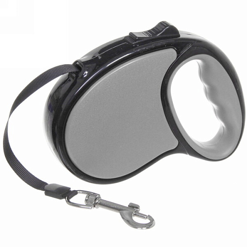 Поводок-рулетка Верный друг 5м до 15кг цвет серый Ultramarine_5