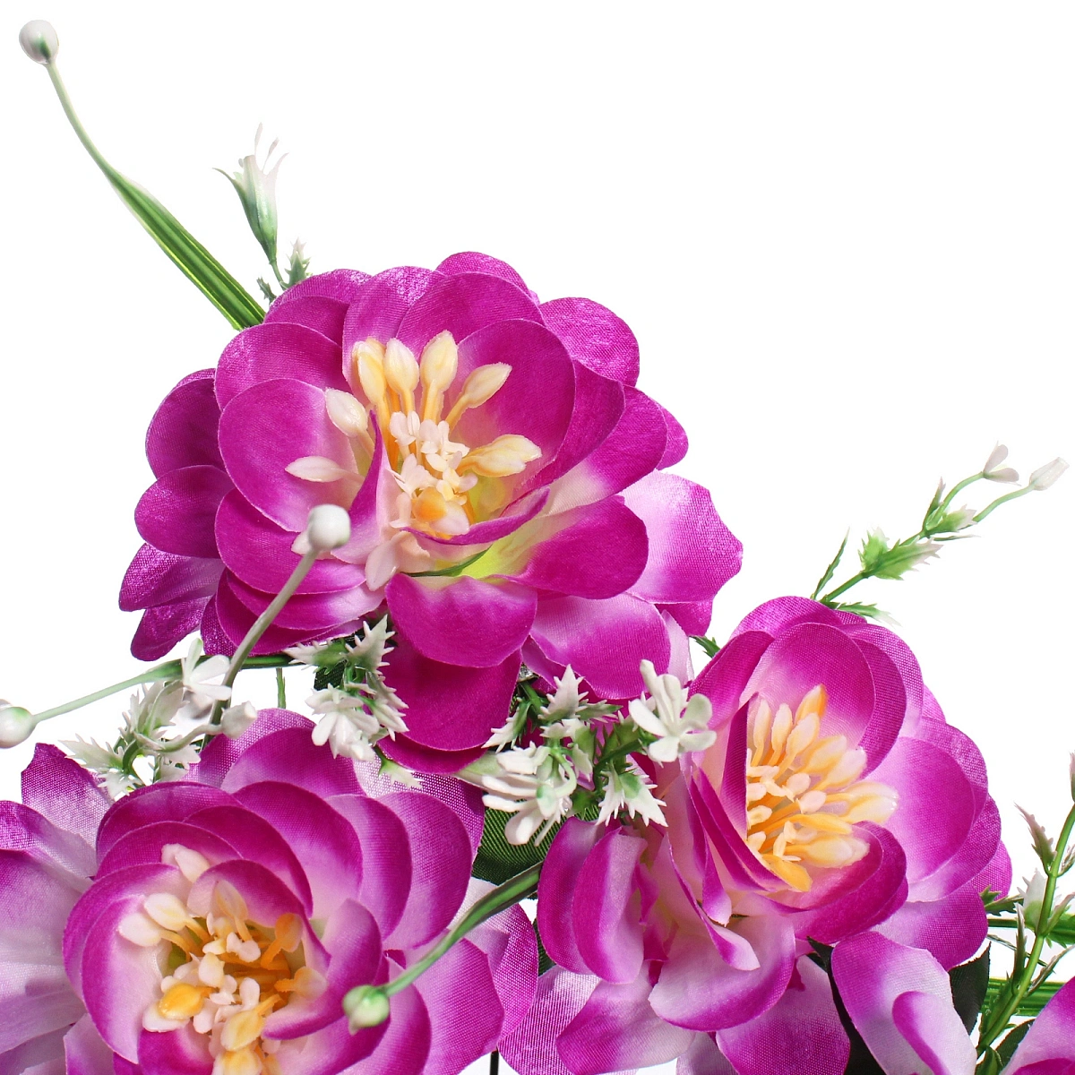 Искусственные цветы "Цветочная мелодия" 50см 9 цветков бело-сиреневык