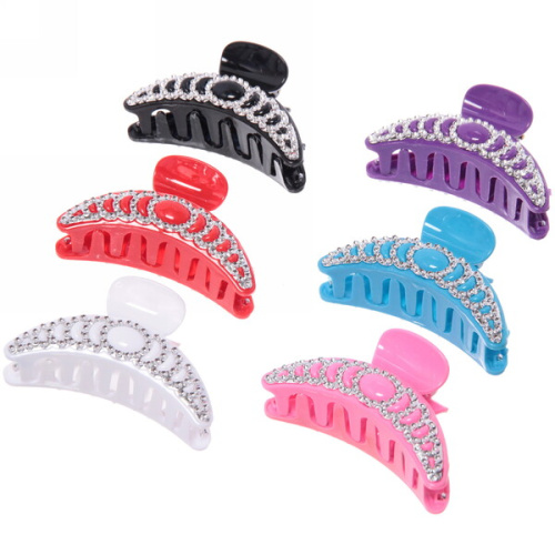 Заколка-краб для волос на блистере "Emily Collection - Lily", микс 6 цветов, 7,5см 