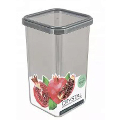 Банка для продуктов пластиковая1,6л "Crystal"