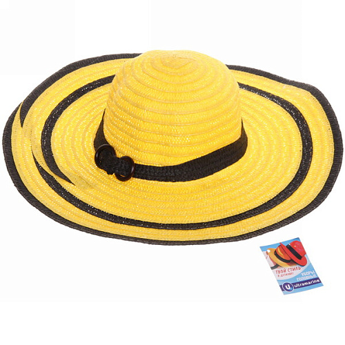 Шляпа женская с широкими полями TiraMiSu- Мирель, микс 6 цветов, р58, ширина полей 15 см_13