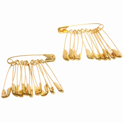 Булавки английские "Золото" 3см 20шт в пакете✦