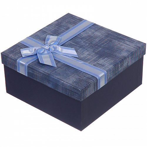 Коробка подарочная "С любовью" 19,5*19,5*9,5 см, синий