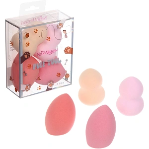 Спонжи для макияжа 4шт фигурные "FRIDA", лапки, цвет как на фото, 10,5*8,8см