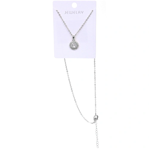 Подвеска из гиппоалергенного сплава со стразами ЭЛЛАДА, цвет серебро и золото, d-20см1см_6