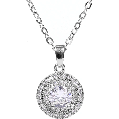 Подвеска из гиппоалергенного сплава со стразами ЭЛЛАДА, цвет серебро и золото, d-20см1см_5