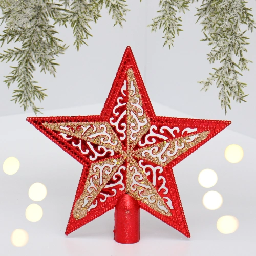 Звезда на ёлку "Королева праздника" 15*15 см