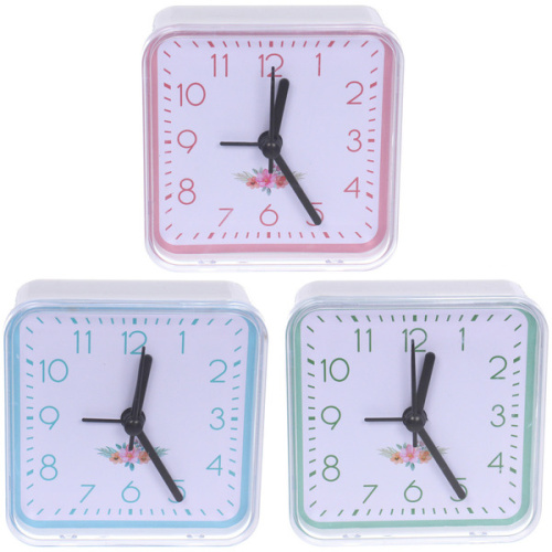 Будильник "Глори" 7,5*7,5*3см, микс цветов