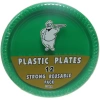 Тарелка пластиковая 23см в наборе 12шт зеленая