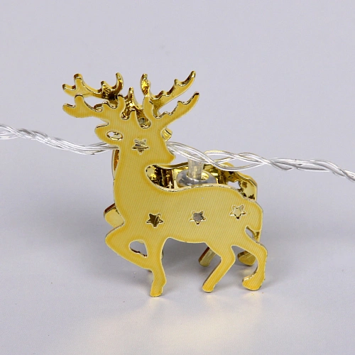 Гирлянда для дома Золотой олень 4м 20 ламп LED, 64 см прозрпров,1 реж, IP-20, Теплый белый (возможность соединения)_9