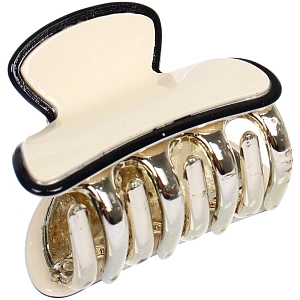 Заколка - краб для волос "AKS-EMPIRE", цвет белый, 4*3см