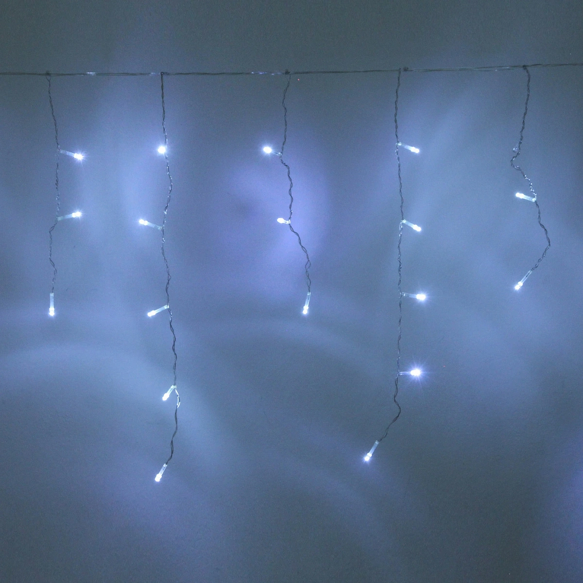 Гирлянда для дома БАХРОМА "Мерцание" ш3м* в30/50 см 120 ламп LED, прозрачн.провод, авторежим, IP-20, Белый (возможность соединения)