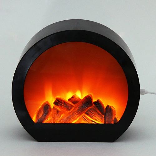 Сувенир с подсветкой "КАМИН - Огонь" 20*18*7 см (питание от USB и батареек)