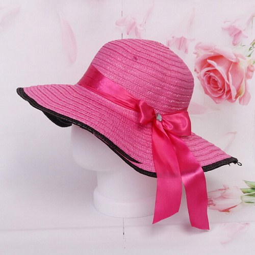 Шляпа женская с широкими полями TiraMiSu- Бэлла, микс 6 цветов, р58, ширина полей 11 см_30