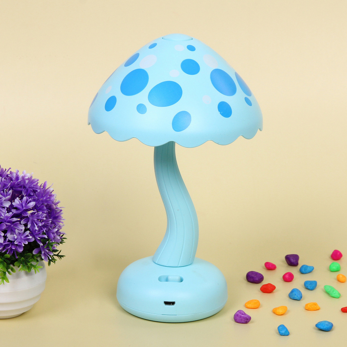 Настольная лампа "Sweet - Гриб" LED 13,2*19,5 см, USB 3w 3.7v, Голубой