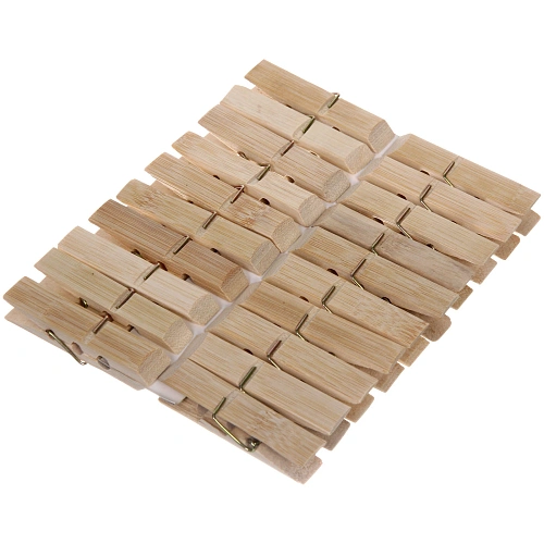 Прищепки бельевые Селфи бамбук (20шт) 7см