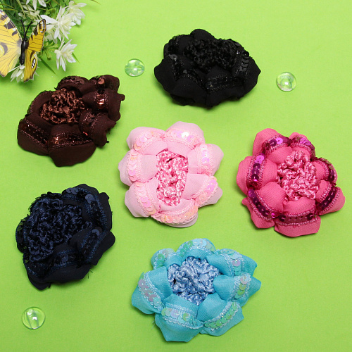 Сетка на пучок Ballet style - Блеск, микс 6 цветов, d-10см_3