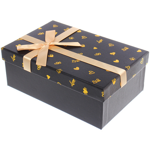 Коробка подарочная "Очарование" 21*14*8 см, Черный