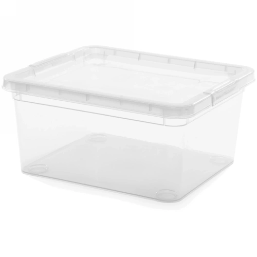 Контейнер универсальный с крышкой для хранения мелочей, прозрачный, 19*16*9см. 1,9л