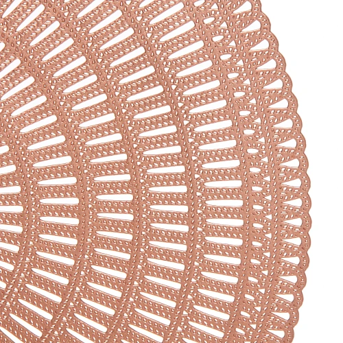 Салфетка на стол 38см Ариадна, цвет розовое золото_3