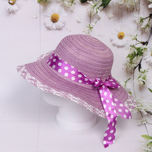 Шляпа женская с широкими полями TiraMiSu- Афина, микс  цветов, р58, ширина полей 10 см_31