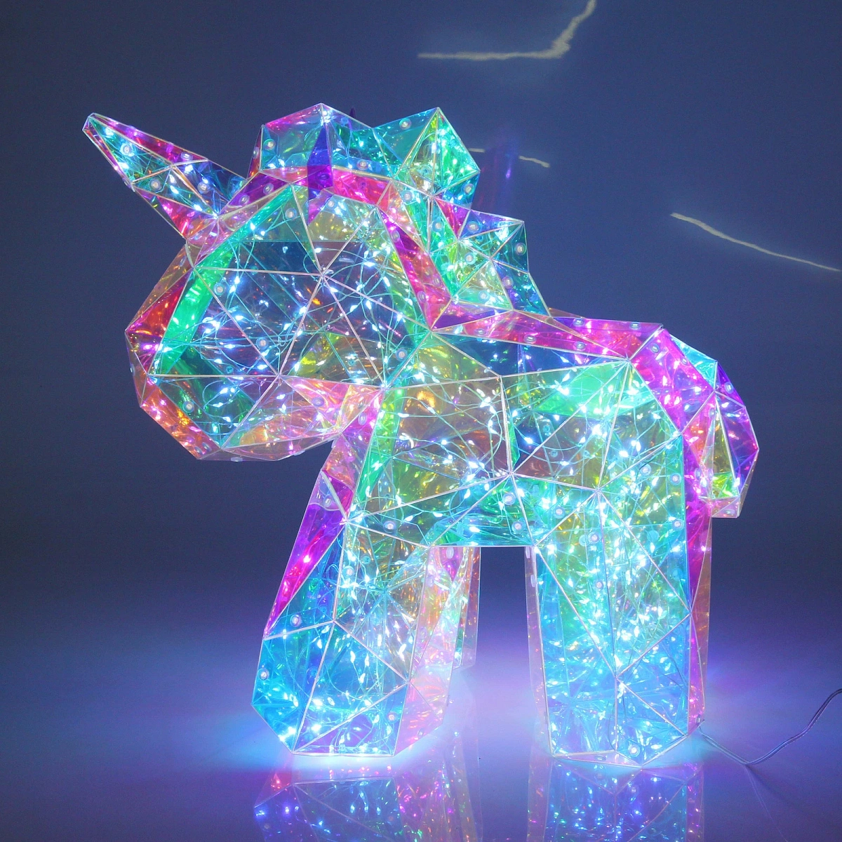 Сувенир светодиодный "Единорожек" 40*21*36 см, 300 ламп LED, USB, Белый