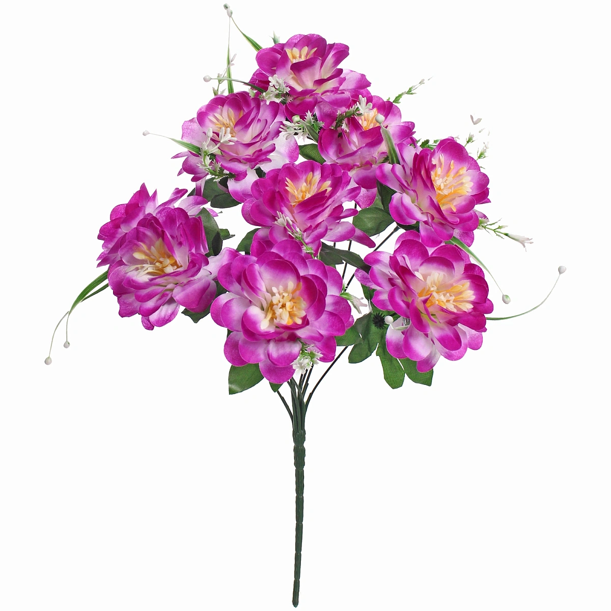 Искусственные цветы "Цветочная мелодия" 50см 9 цветков бело-сиреневык