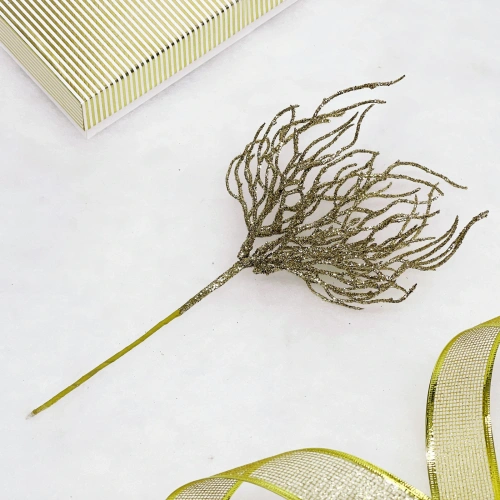 Ветка декоративная "Метелица" 28 см, Шампань