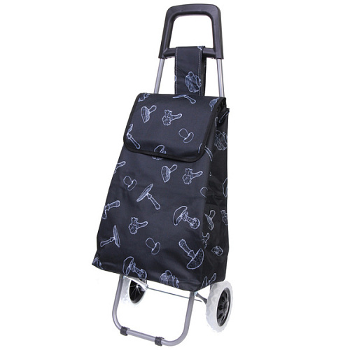 Тележка хозяйственная с сумкой (92*27*33см, колеса 16см,грузоподъемность до 30 кг.) грибы DC308