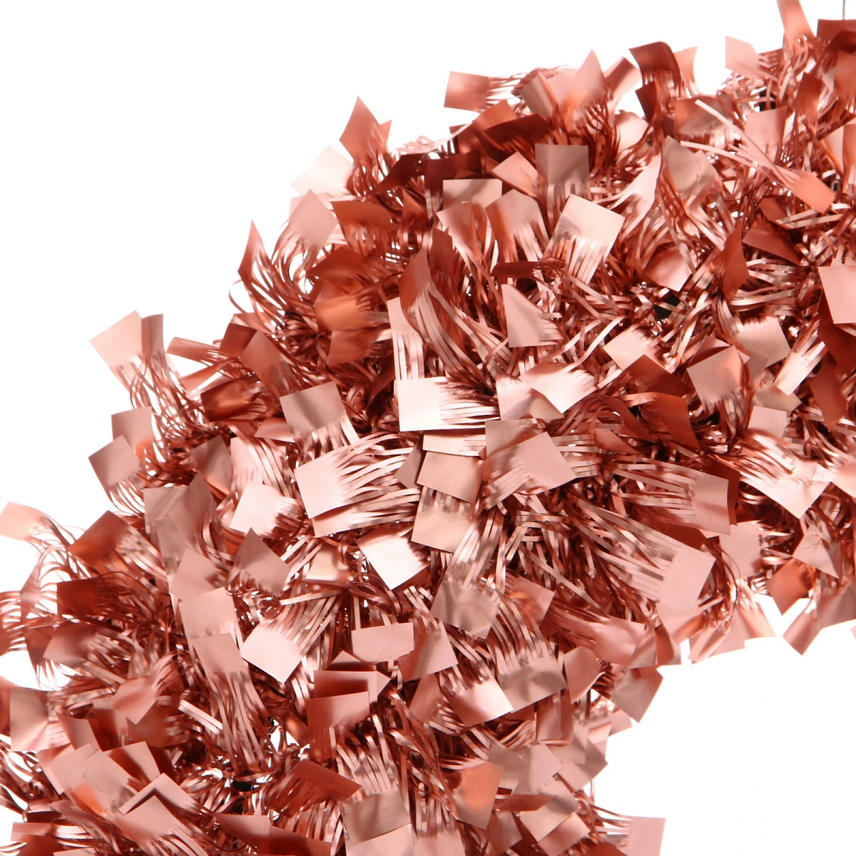 Венок декоративный TINSEL "Изящное сияние" 38 см, Медный