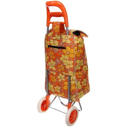 Тележка хозяйственная с сумкой (933034см, колеса 16см,грузоподъемность до 30 кг) Оранжевая_6