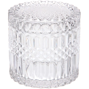 Сахарница стеклянная 500мл "Сладкая мечта" плоская крышка