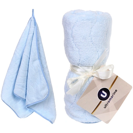 Полотенце кухонное "SOLO", 35*75 см, цвет голубой, микрофибра