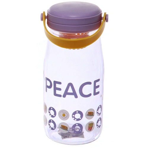 Бутылка питьевая пластиковая 700мл Улыбка, микс цветов_8