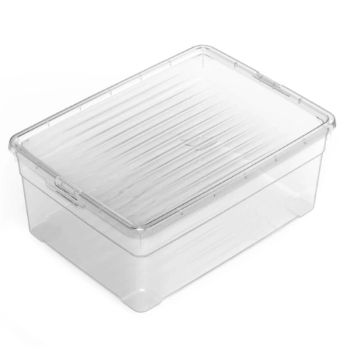 Контейнер с крышкой универсальный "Лайф", прозрачный, 38*27.6*15.4см / 12л