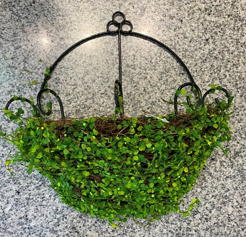 Кашпо для цветов "Сфагнум" с кокосовым волокном, настенное d=25см, листики