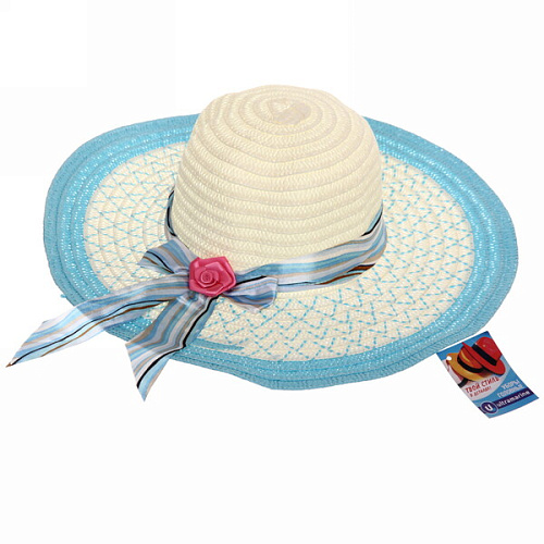 Шляпа женская с широкими полями TiraMiSu- Ассоль, микс 6 цветов, р58, ширина полей 10 см_4